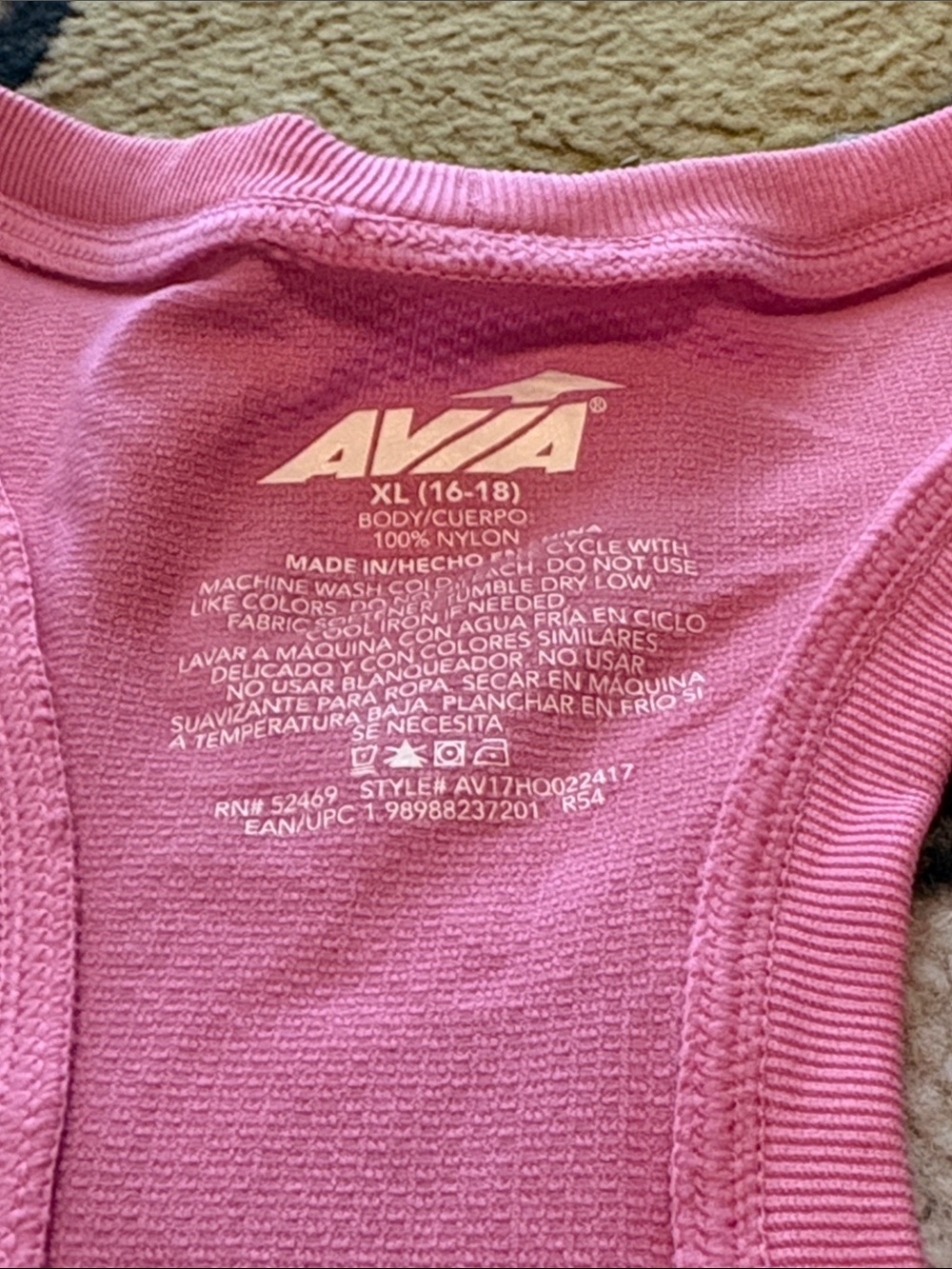 Avia Pink Racerback Performance Tank - Picture 2 of 4